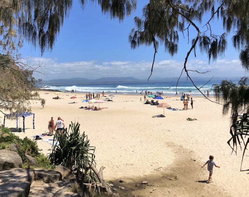 The beach near Byron Bay